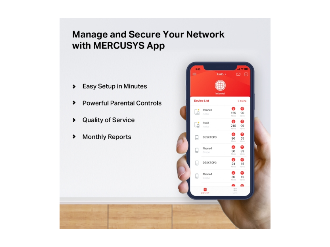 Mercusys Halo H50G Mesh WiFi 3-Pack – 1.9 Gbps, 550 m² – Qatar Mercusys Halo H50G Mesh WiFi 3-Pack – 1.9 Gbps, 550 m² – Qatar